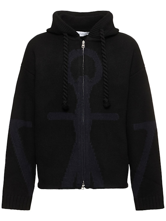LuisaViaRoma JW AndersonFelpa Anchor / zip e cappuccio