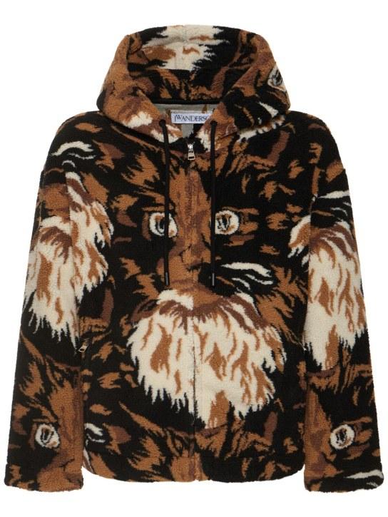 LuisaViaRoma JW AndersonGiacca in misto acrilico / cappuccio e stampa