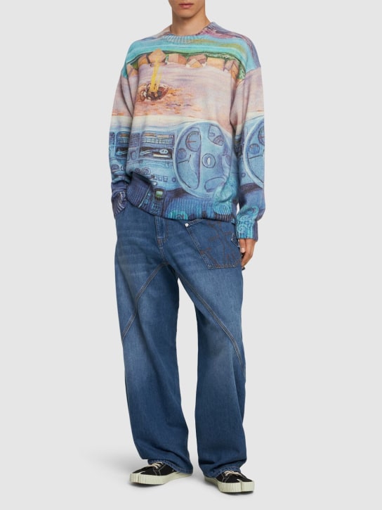 LuisaViaRoma JW AndersonMaglia In Misto Lana Stampata