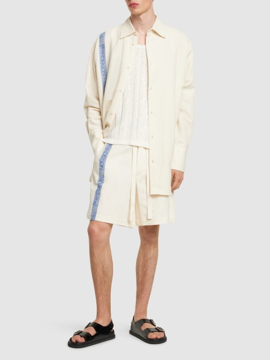 LuisaViaRoma JW AndersonShorts Larghi In Lino E Cotone