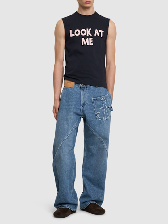 LuisaViaRoma JW AndersonTank Top Con Stampa Look At Me
