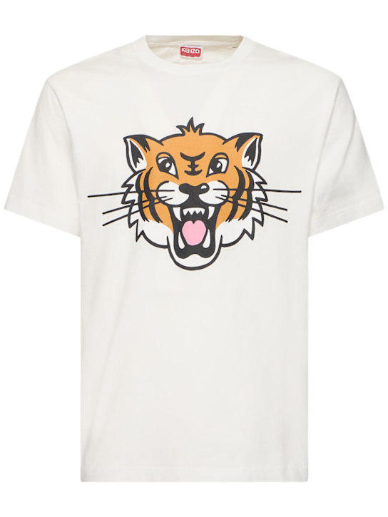 LuisaViaRoma Kenzo ParisT-shirt Happy Tiger in cotone