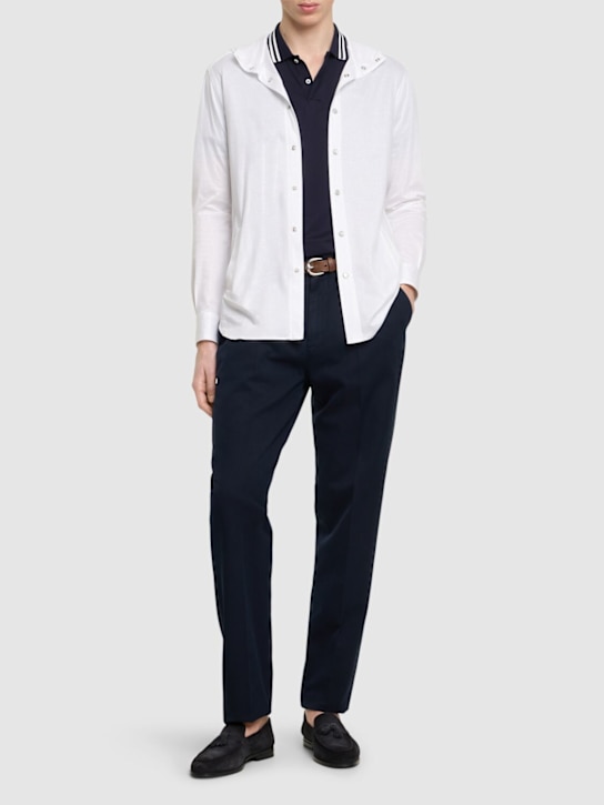 LuisaViaRoma KitonCamicia In Denim Di Cotone Con Cappuccio