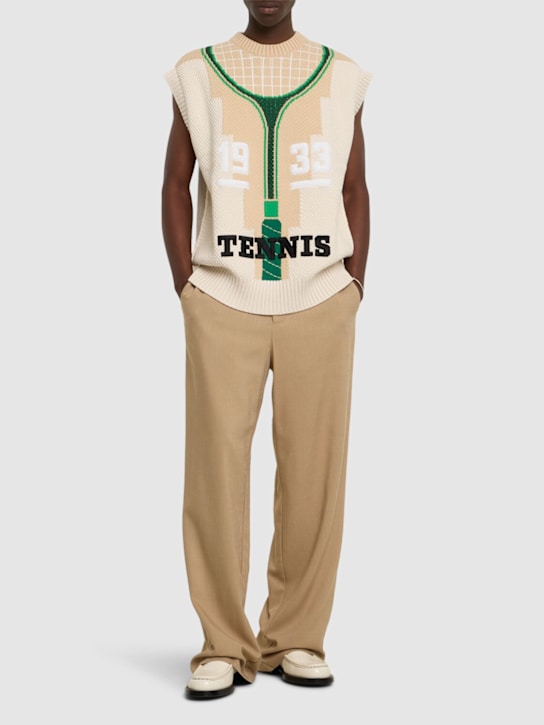 LuisaViaRoma LACOSTEGilet In Maglia Looping Con Ricami