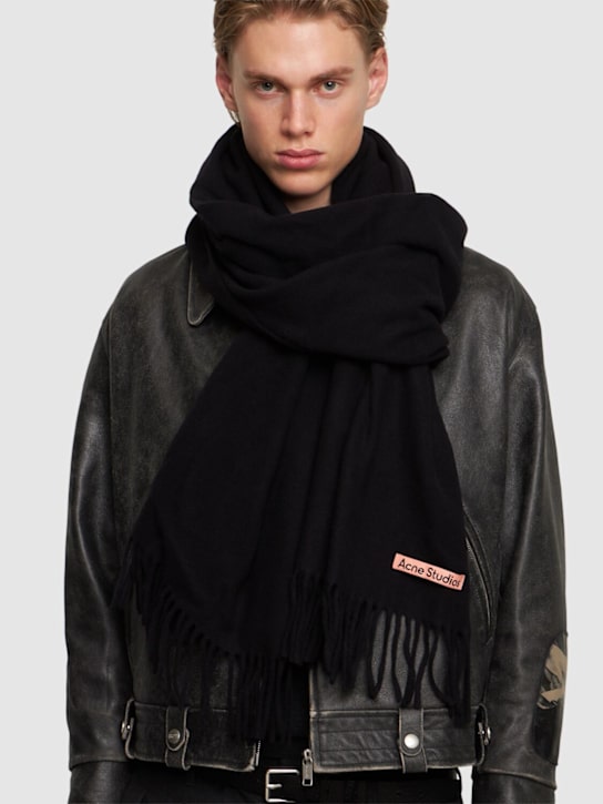 LuisaViaRoma Acne StudiosSciarpa In Lana Con Logo