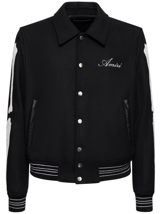 LuisaViaRoma AmiriGiacca varsity Bones in lana