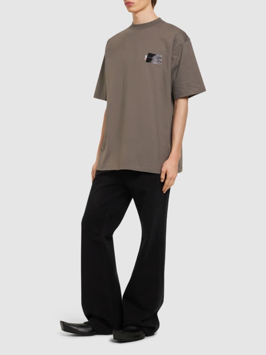 LuisaViaRoma BalenciagaTaped Logo Cotton T-shirt