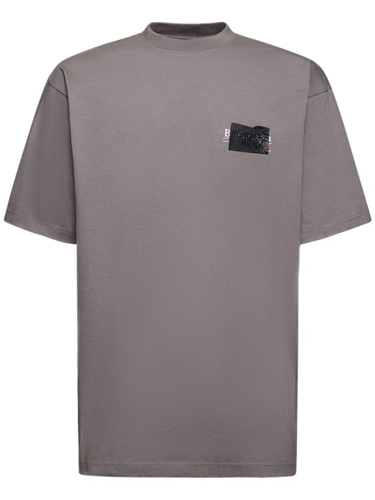 LuisaViaRoma BalenciagaTaped logo cotton t-shirt