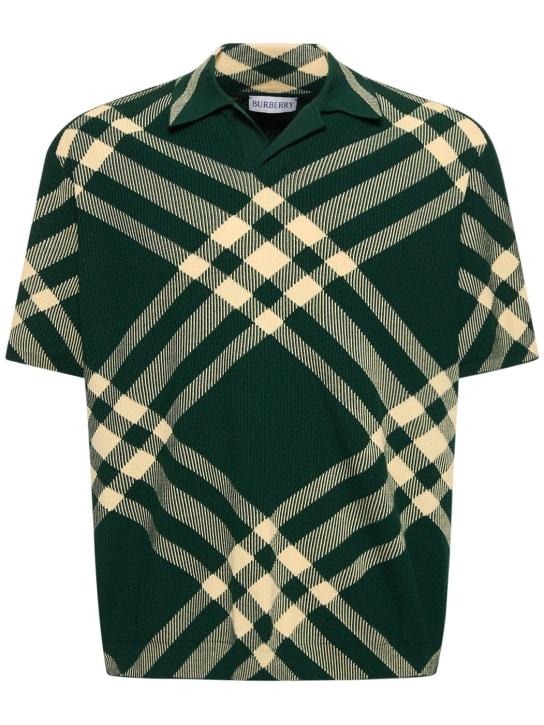 LuisaViaRoma BurberryPolo in maglia di lana check