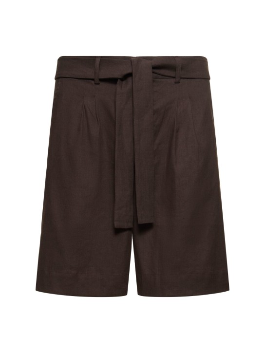 LuisaViaRoma CommasShorts sartoriali in misto lino