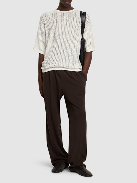 LuisaViaRoma CommasT-shirt In Maglia Pointelle