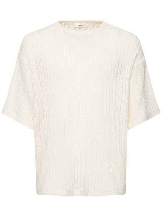 LuisaViaRoma CommasT-shirt in maglia pointelle