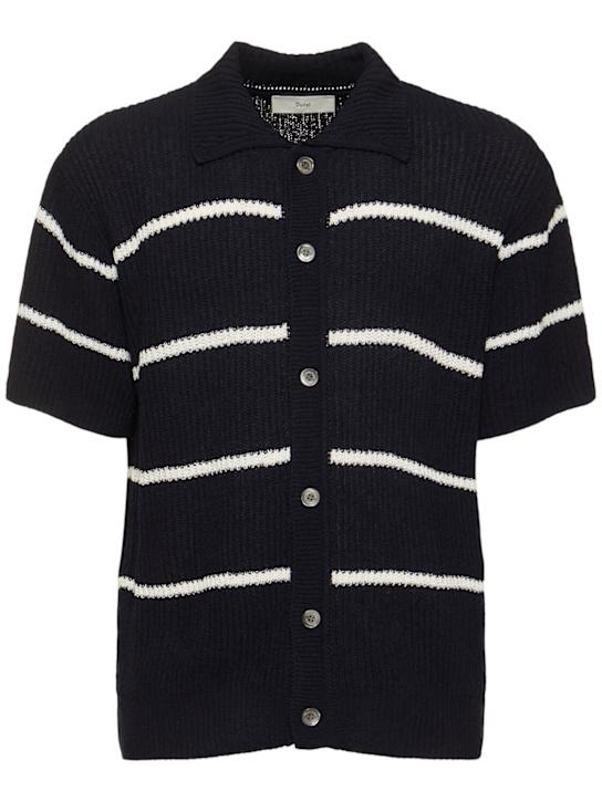 LuisaViaRoma DunstPolo unisex a righe con colletto