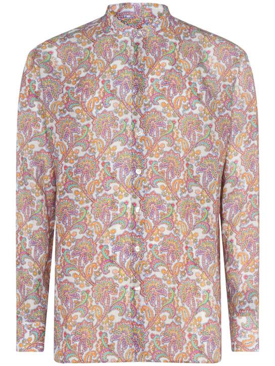 LuisaViaRoma EtroCamicia Guru in lino stampato