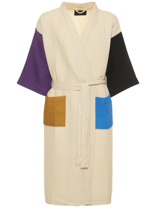 LuisaViaRoma HAYAccappatoio Waffle in misto cotone