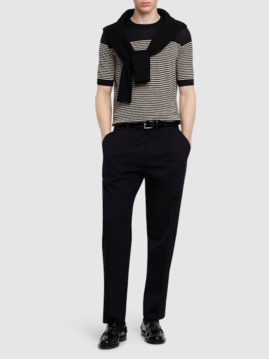 LuisaViaRoma LardiniT-shirt In Lino A Righe