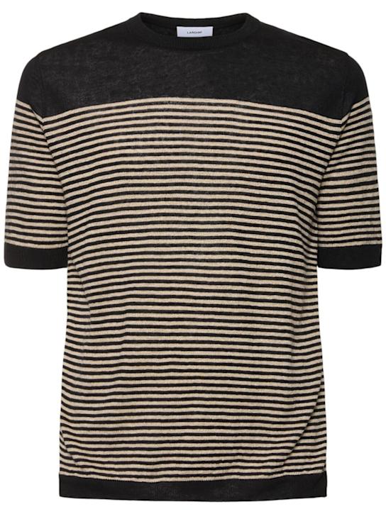 LuisaViaRoma LardiniT-shirt in lino a righe