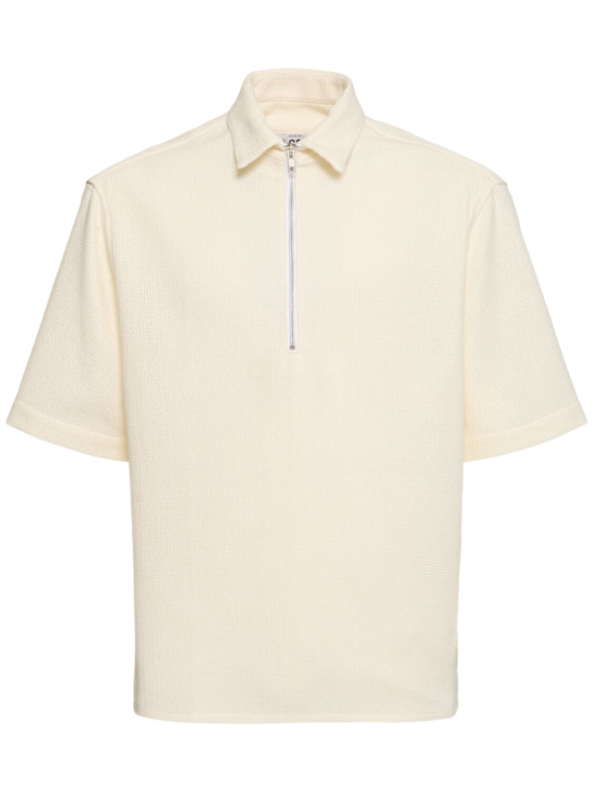 LuisaViaRoma Lc23Crochet half-zip shirt