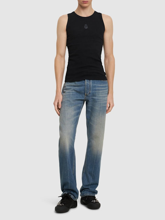 LuisaViaRoma McQueenTank Top In Jersey Con Logo