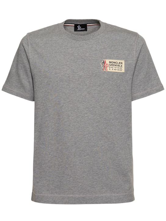 LuisaViaRoma Moncler GrenobleLogo cotton t-shirt