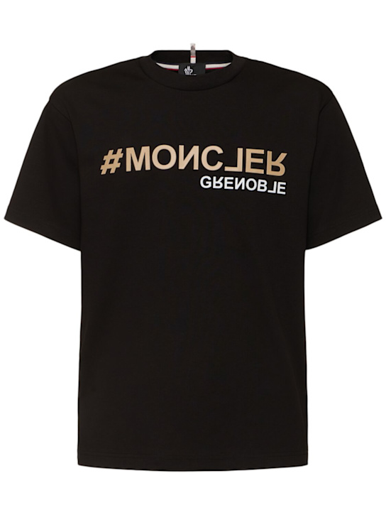 LuisaViaRoma Moncler GrenobleLogo cotton t-shirt