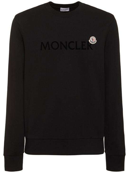 LuisaViaRoma MonclerFelpa in cotone con patch logo