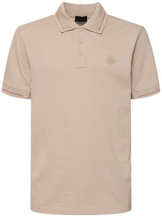 LuisaViaRoma MonclerLogo patch cotton polo shirt