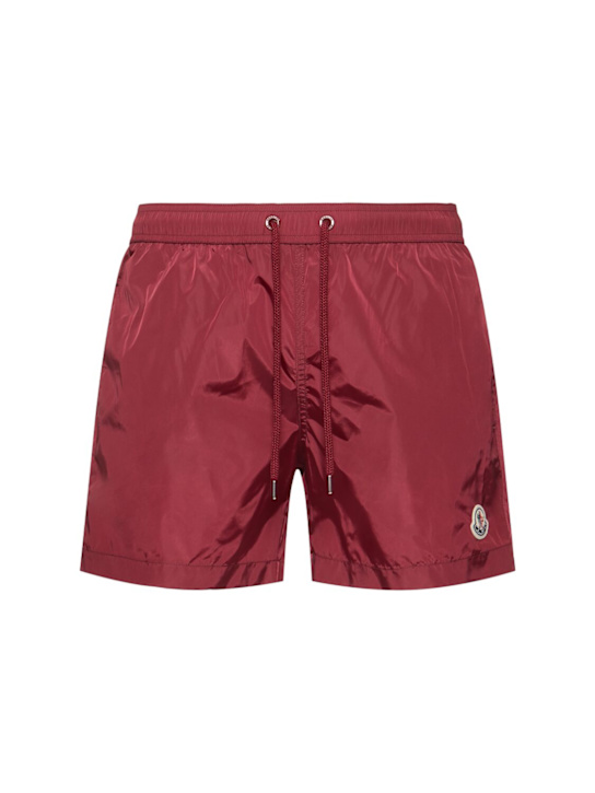 LuisaViaRoma MonclerLogo Patch Nylon Swim Shorts