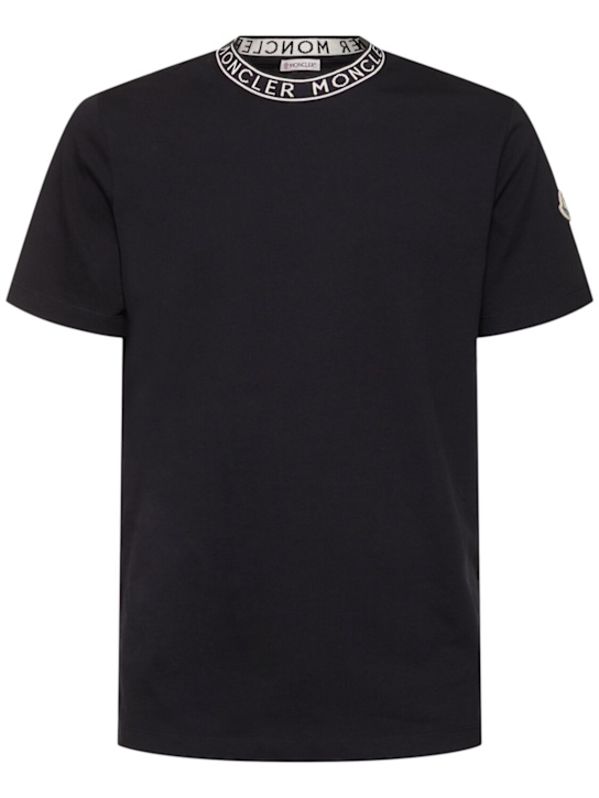 LuisaViaRoma MonclerLogo-trimmed cotton t-shirt