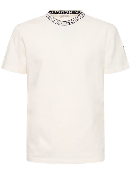 LuisaViaRoma MonclerLogo-trimmed cotton t-shirt