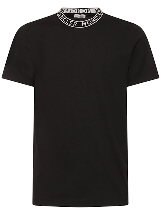 LuisaViaRoma MonclerLogo-trimmed cotton t-shirt