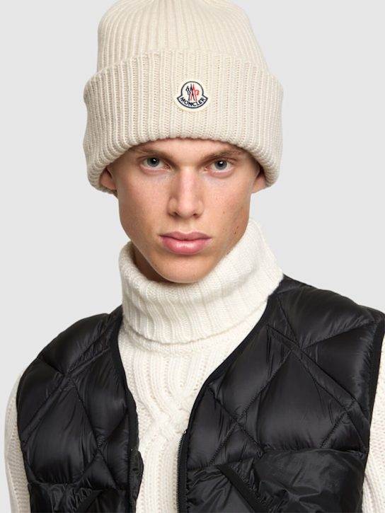 LuisaViaRoma MonclerLogo Wool & Cashmere Beanie