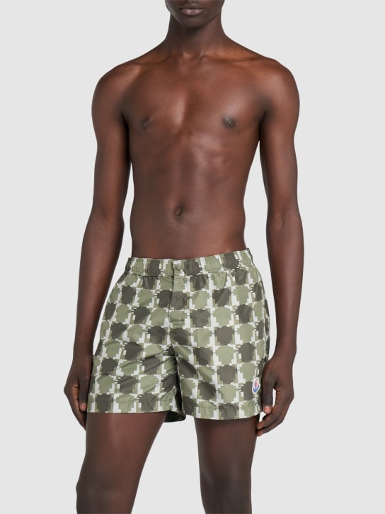 LuisaViaRoma MonclerShorts Mare In Techno Stampato