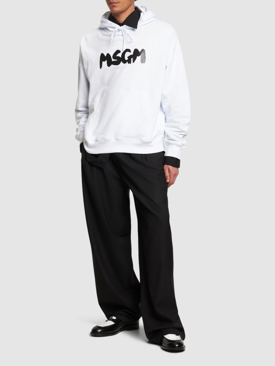 LuisaViaRoma MSGMFelpa Con Logo E Cappuccio