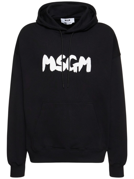 LuisaViaRoma MSGMFelpa con logo e cappuccio