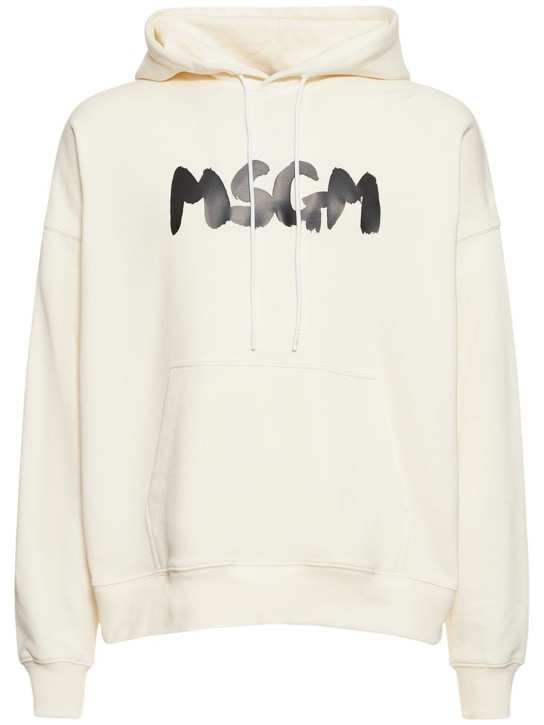 LuisaViaRoma MSGMFelpa con logo e cappuccio