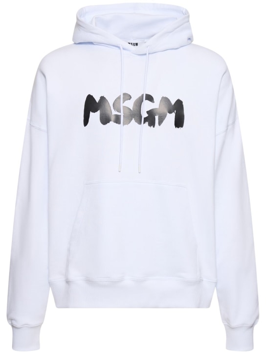 LuisaViaRoma MSGMFelpa con logo e cappuccio