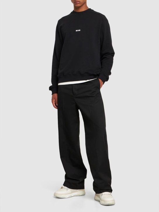 LuisaViaRoma MSGMFelpa Con Micro Logo Stampato