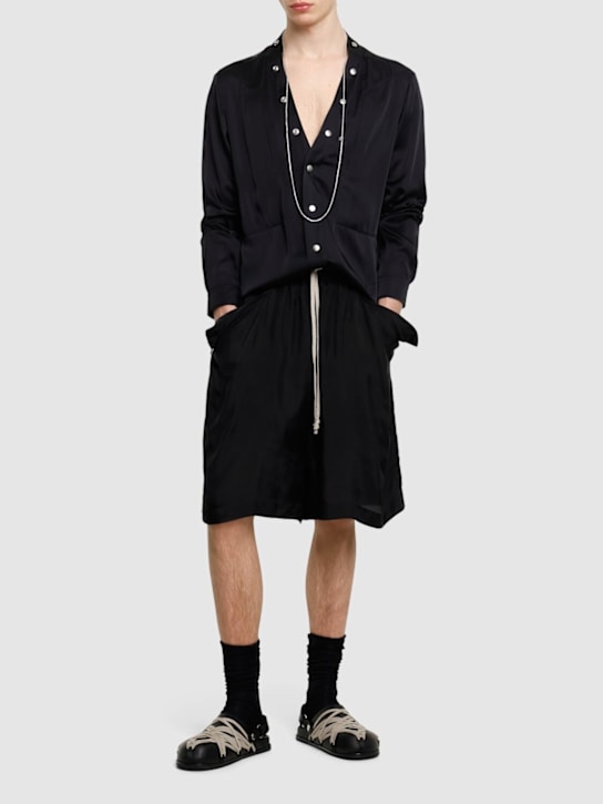 LuisaViaRoma Rick OwensBoxer Lido In Cupro