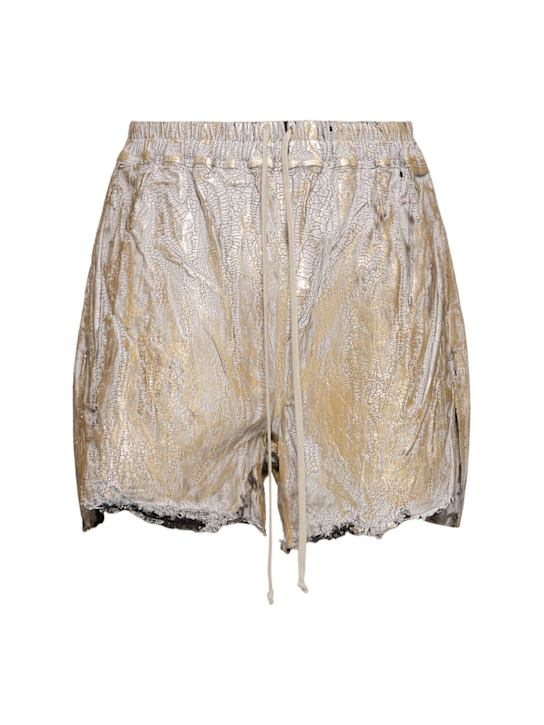LuisaViaRoma Rick OwensShorts Boxers Gold in denim