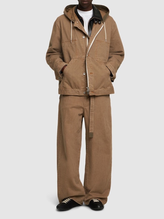 LuisaViaRoma SacaiFelpa In Denim Con Cappuccio
