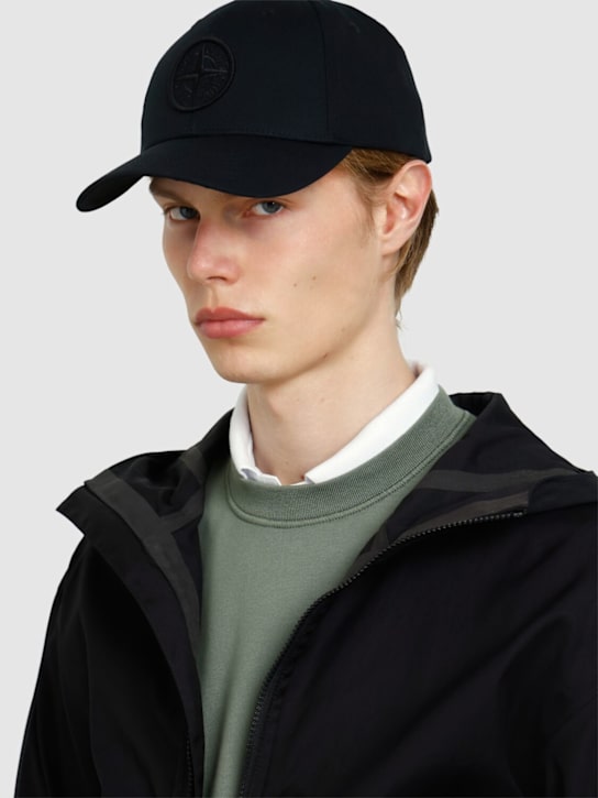 LuisaViaRoma Stone IslandCotton Logo Baseball Cap
