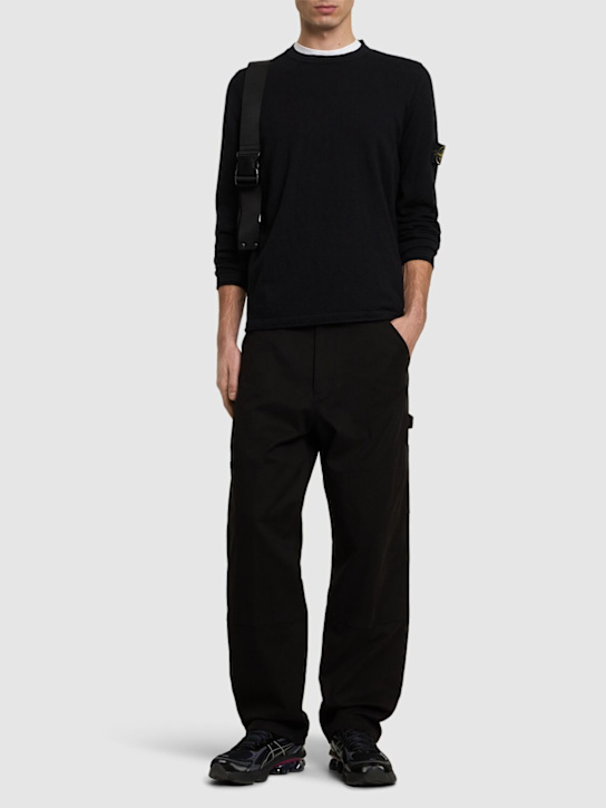 LuisaViaRoma Stone IslandCrewneck Cotton Sweater