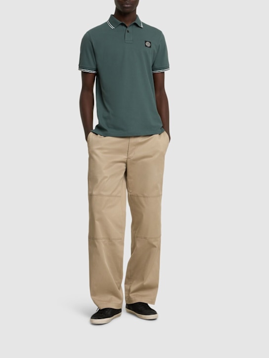 LuisaViaRoma Stone IslandLogo Cotton Blend Polo