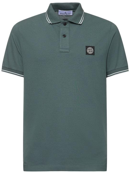LuisaViaRoma Stone IslandLogo cotton blend polo