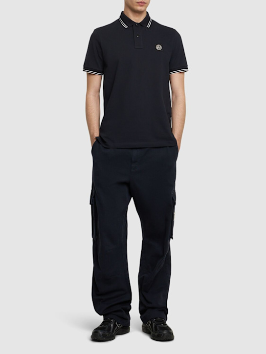 LuisaViaRoma Stone IslandLogo Cotton Blend Polo