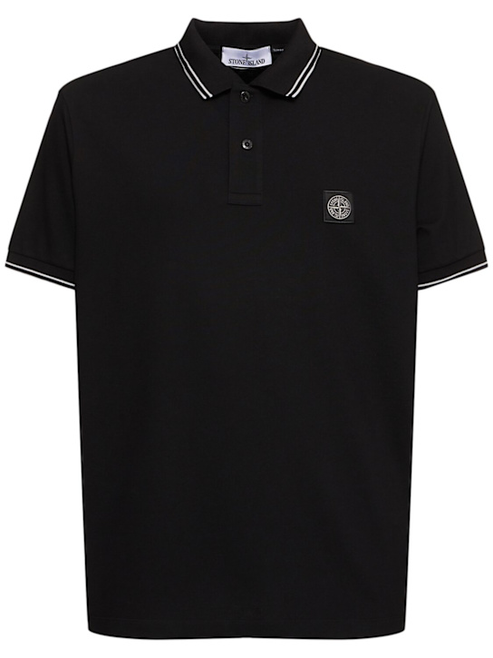 LuisaViaRoma Stone IslandLogo cotton blend polo