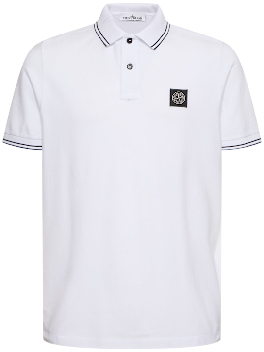 LuisaViaRoma Stone IslandLogo cotton blend polo