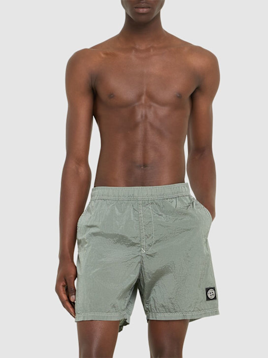 LuisaViaRoma Stone IslandLogo Patch Shorts