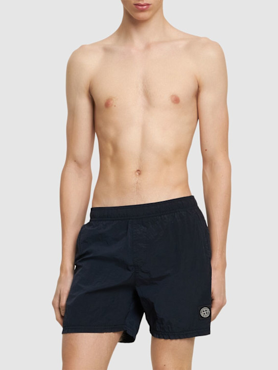 LuisaViaRoma Stone IslandLogo Patch Shorts